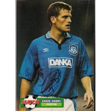 Autographed action picture of Everton FC footballer Craig Short.